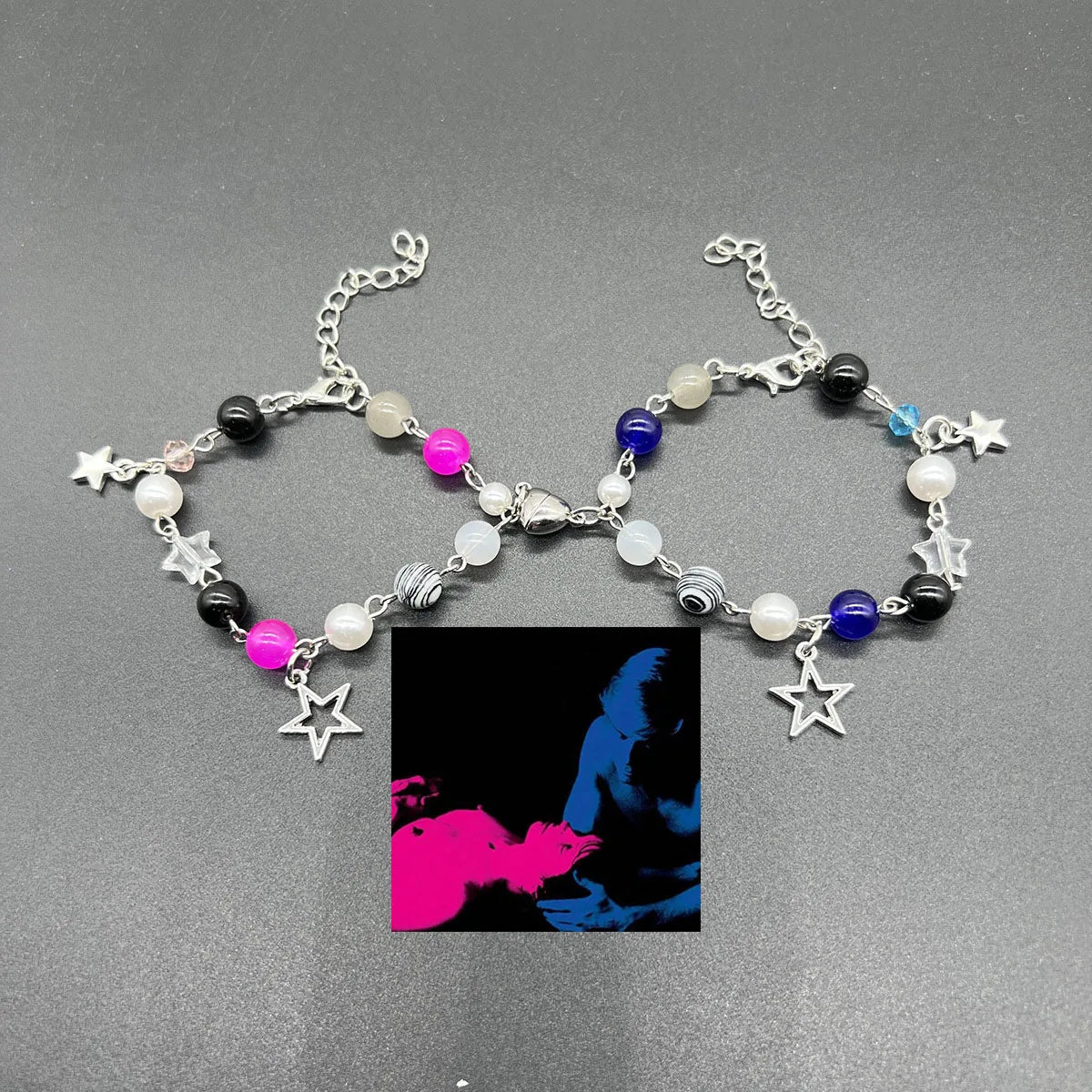 2Set Elastic Beads Love Magnetic Attraction Couple Bracelet Tv Girl Matching Bracelets Who Really Cares Album Inspired Bracelets Viralgem Store