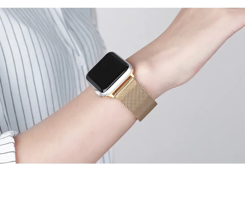 Sports Metal Strap for Apple Watch 8 7 6 5 4 SE 3 2 1 Fashion Stainless Steel Watchband for Apple Watch Band 44mm 42mm 40mm 38mm