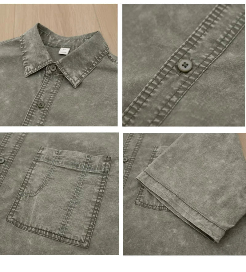 Vintage Snowflake Casual Shirt Customizable Logo Print High-End Series Men's Fashion Classic Style Clothing Viralgem Store