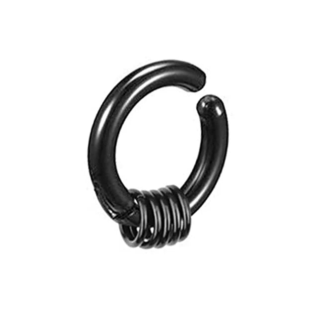 1-15 Pieces Clip on Earrings Set for Men Stainless Steel Black Fake Piercing Earring Mens Hoop Non-piercing Earrings