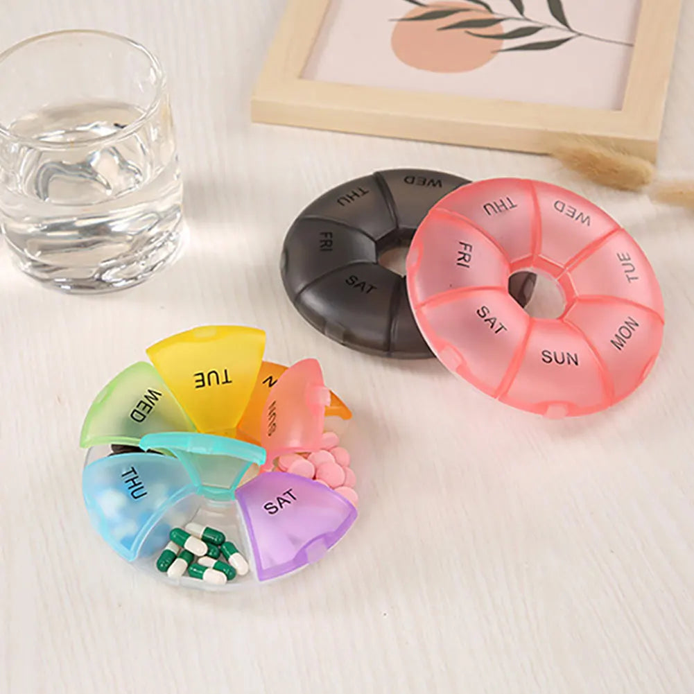 1pc Portable Weekly 7 Days Pill Box Holder Medicine Storage Organizer Case Travel Pill Case Container