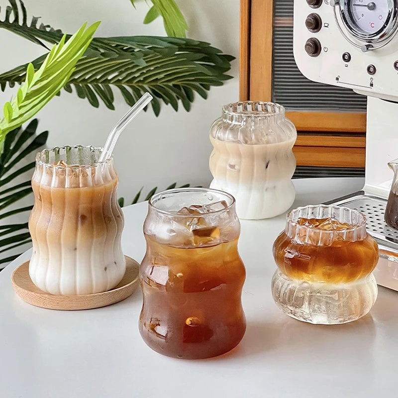 250ml-865ml INS Glass Cup Pineapple Shape Coffee Mug Transparent Cocktail Bar Beverages Soda Water Juice Mugs Cup Drinkware Viralgem Store