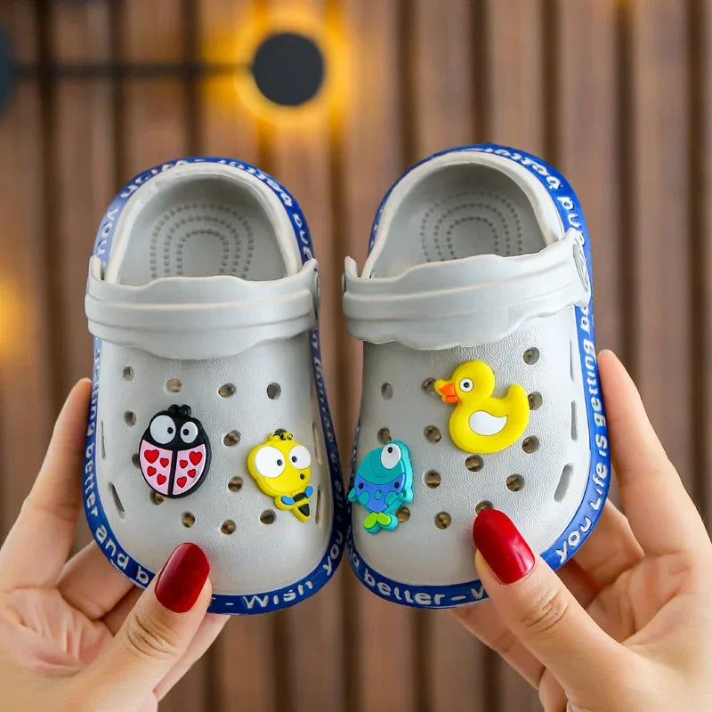 Summer Children Garden Slippers Shoes Boys&Girls Beach Sandal Kids Lightweight Breathable Cute Cartoon Slip Baby Slippers