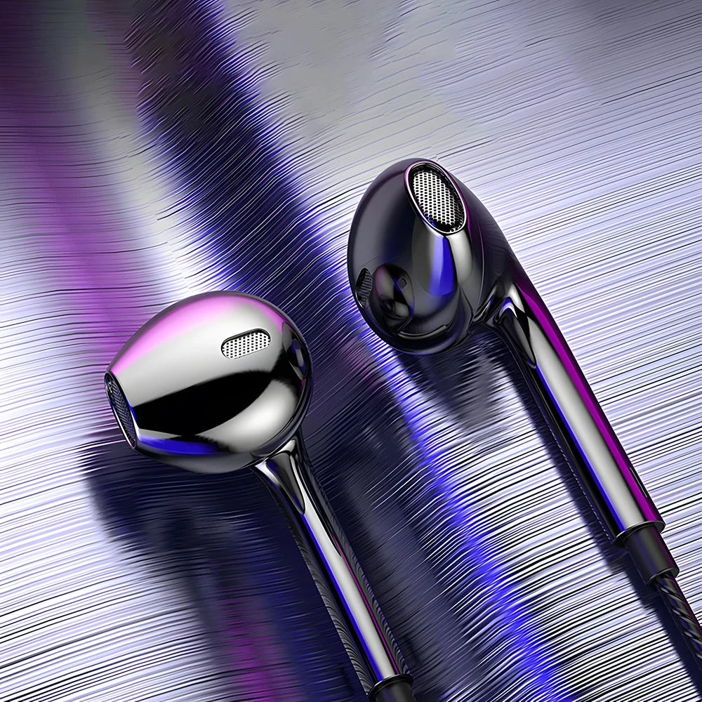 Type C Wired Earphones In Ear Headset Game 3.5mm Wired Headphones with Microphone Bass Stereo Earbuds In-line Control For Phones Viralgem Store