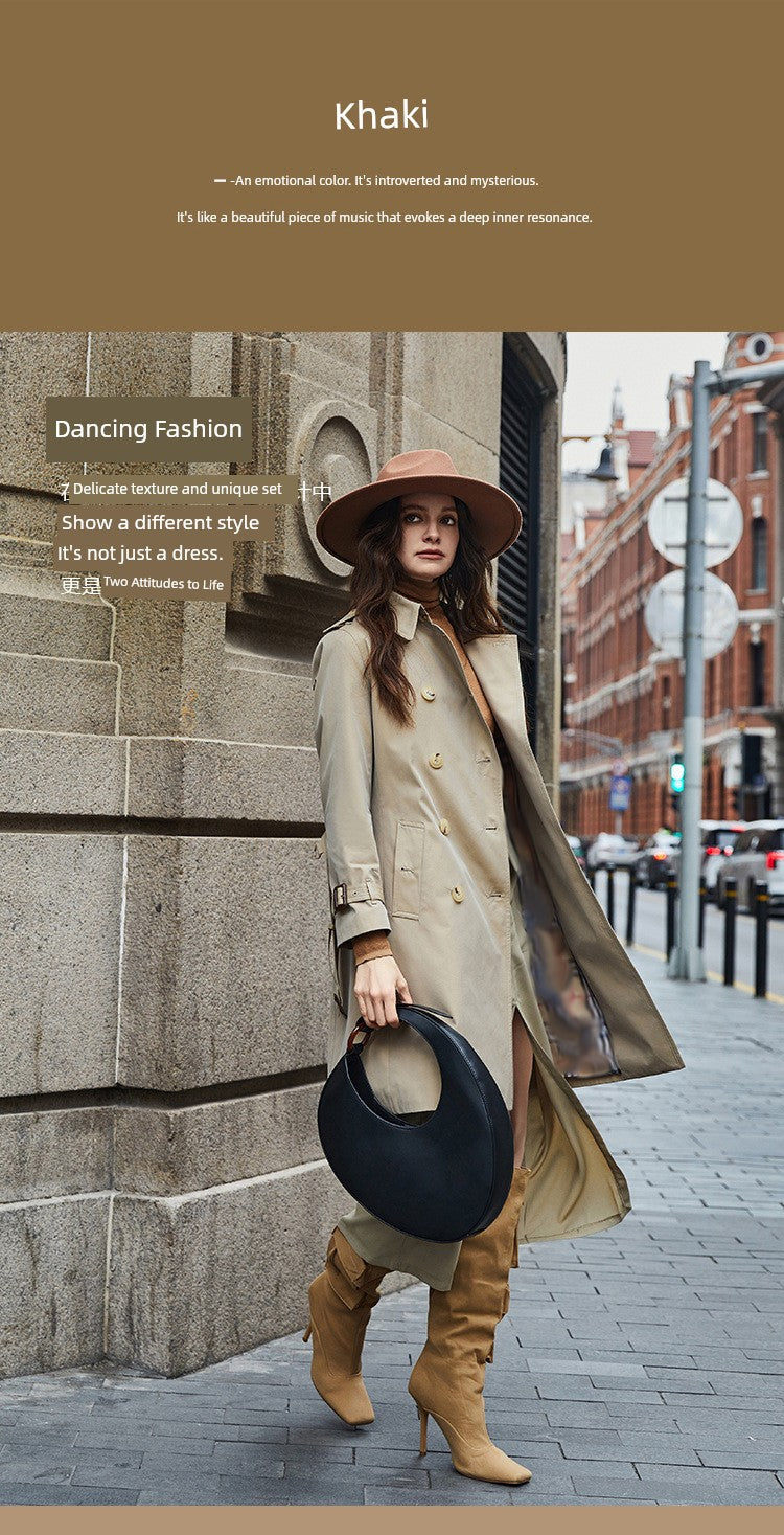 SOURCE Factory Dfvf Quanzhixian Chameleon Chelsea 2.0 Long Trench Coat Waterproof Anti-Wrinkle Elegant British Viralgem Store