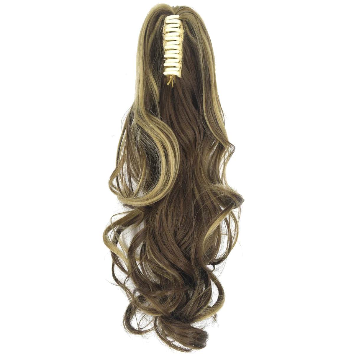 TOPREETY Synthetic Hair Heat Resistant 140gr Wavy Claw Clip in/on Ponytail hair extensions CP-666