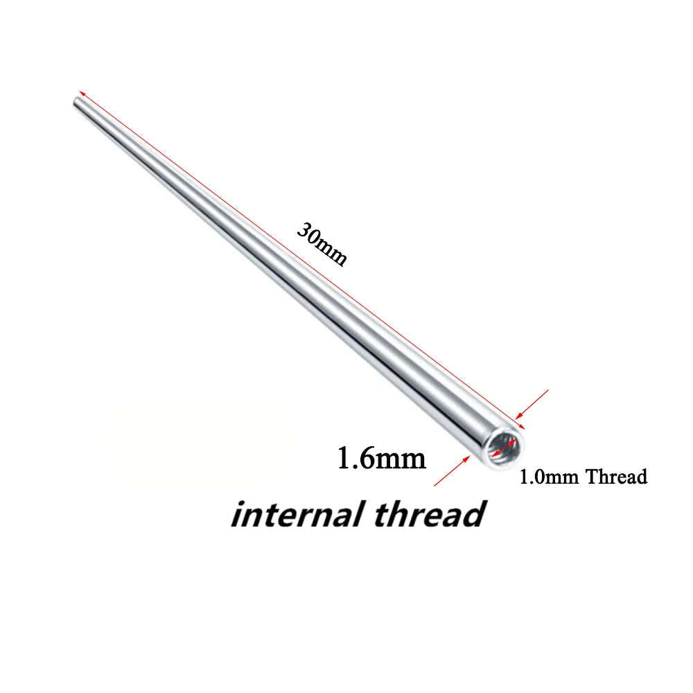 Surgical Steel 14/16/18G Insertion Taper Easy For Thread Threadless Piercing Earrings Jewelry Wear Easy Tool Viralgem Store