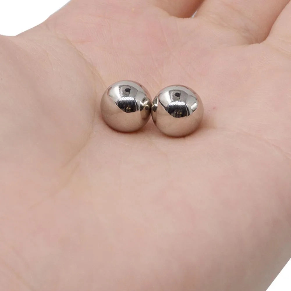 1Pair Nipple Clip and Studs Magnet Orbs Personal Fake Nipple Piercing Ring Powerful Magnet Non Piercing Giant Magnet Balls Women