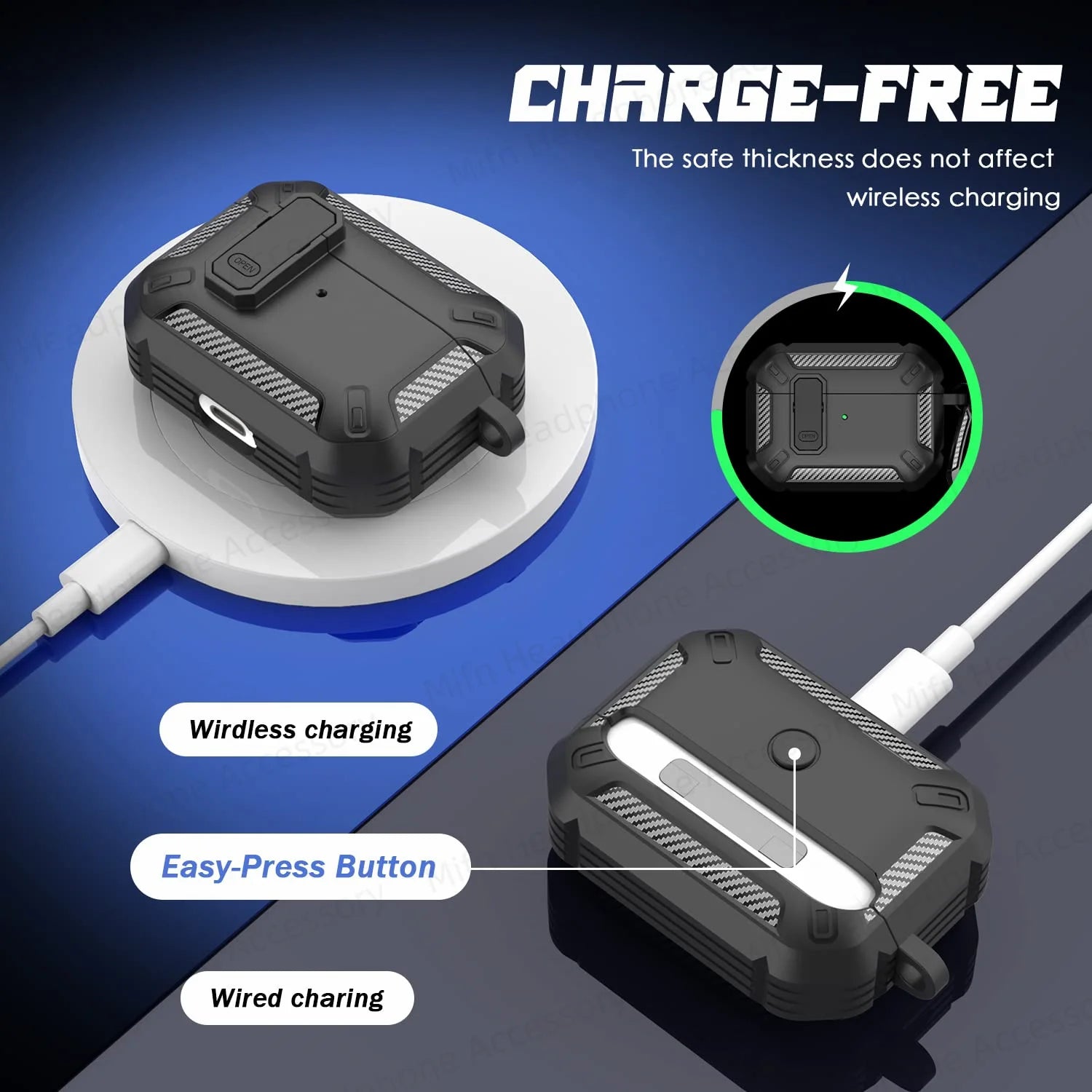 AirPod Pro 2023 switch case with Cleaner Kit Luxury Fall Prevention TPU Protective Cover For AirPod Pro 3rd/2nd Generation Case Viralgem Store