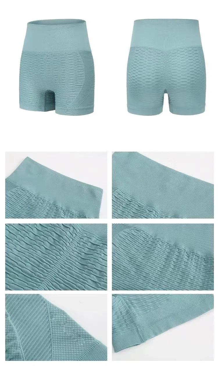 Women Sexy Butt Lift Shorts Seamless Fitness Shorts Slim High Waist Gym Workout Running Elastic Fashion Yoga Three Point Pants