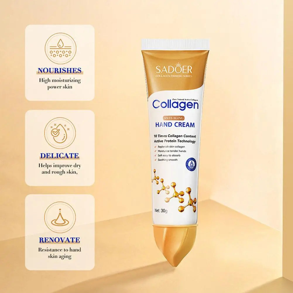 30g Hand Cream For Collagen Essence Anti-Aging Anti-crack Repair Moisturizing Anti-wrinkle Nourish Exfoliating Calluses Handcare Viralgem Store
