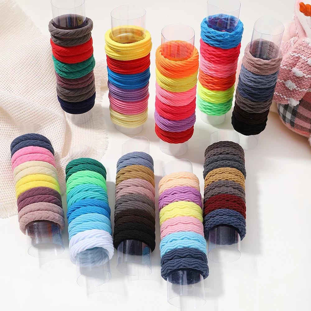 12PCS Women Girls Simple Basic Elastic Hair Bands Ties Scrunchie Ponytail Holder Rubber Bands Fashion Headband Hair Accessories