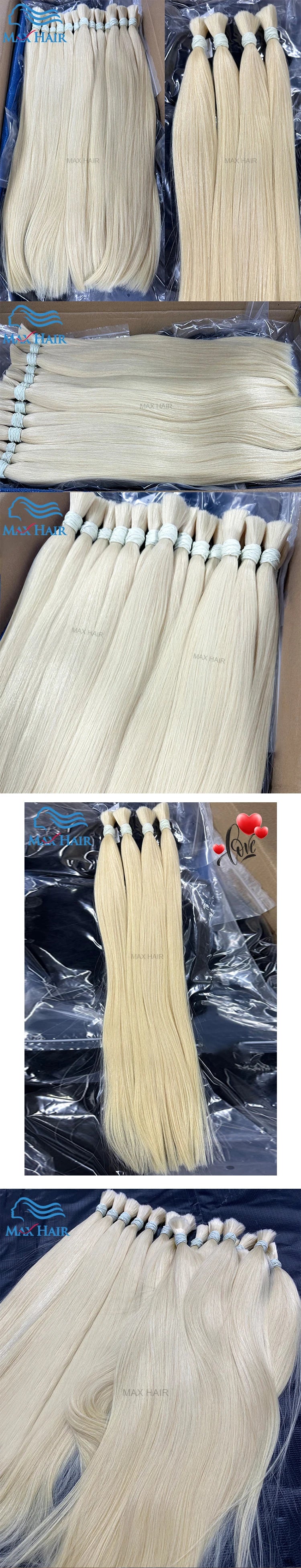 613 cabelo solto Human Hair Bulk For Braiding No Weft Human Hair Extensions Cheveux Naturel Vietnamita 613 Blonde pelo suelto