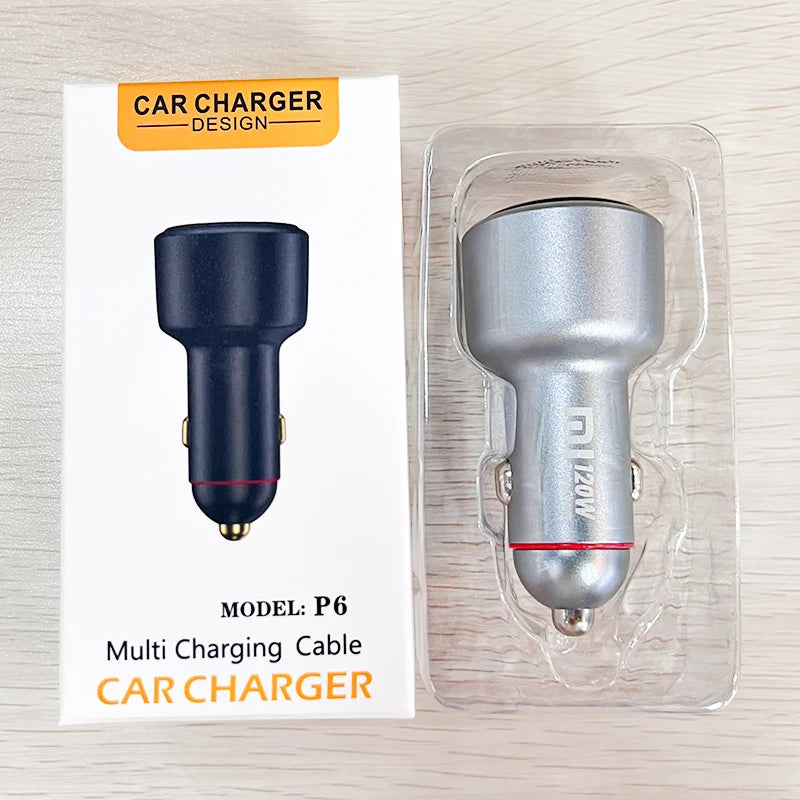 120W Xiaomi USB Type C Car Charger 67W 6A Turbo Fast Charging Adapter For Mi 14 13 13T 12 Pro Redmi Note K60 IPhone 16 15 Charge Viralgem Store