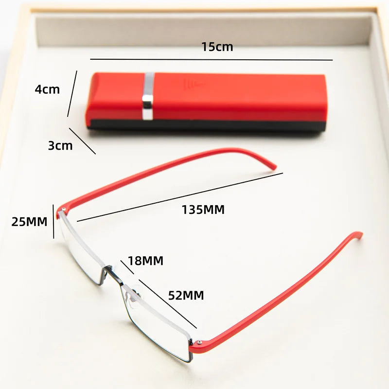 2Pcs Suit Anti-blue Light Reading Glasses Ultralight TR90 Sport Presbyopia Eyeglasses Women Men Far Sight Eyewaer With Case +1.2 Viralgem Store