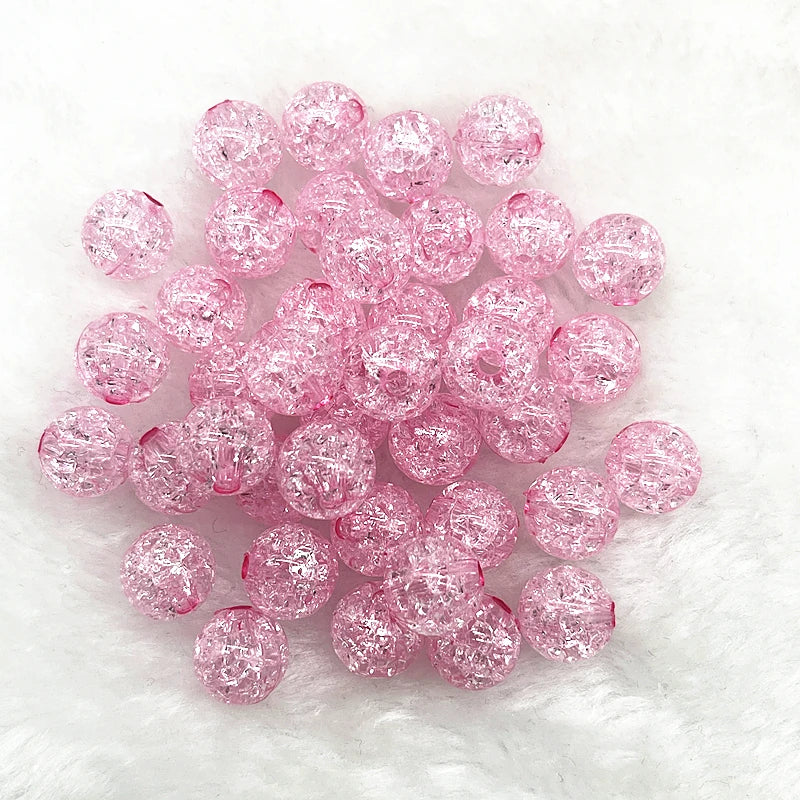 20pcs 12mm Round Acrylic Crackle Beads Loose Spacer Beads for Jewelry Making Diy Handmade Bracelets Accessories Viralgem Store