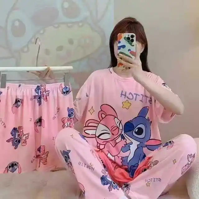 Women's New Three-piece Pajamas Homewear Set of Sweet Pajamas Cartoon Leisure Women's Homewear Pajamas Set Viralgem Store