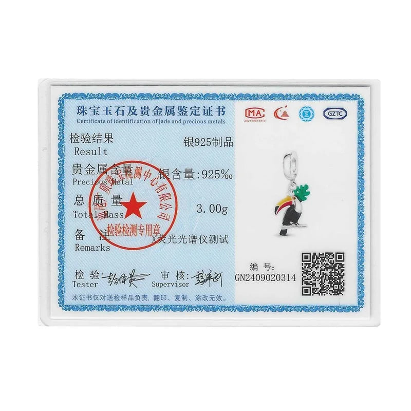 100% 925 Silver Parrot Hummingbird Owl Birds Fashion Design Charms Beads 3mm DIY Fine Jewelry Gifts Making Viralgem Store