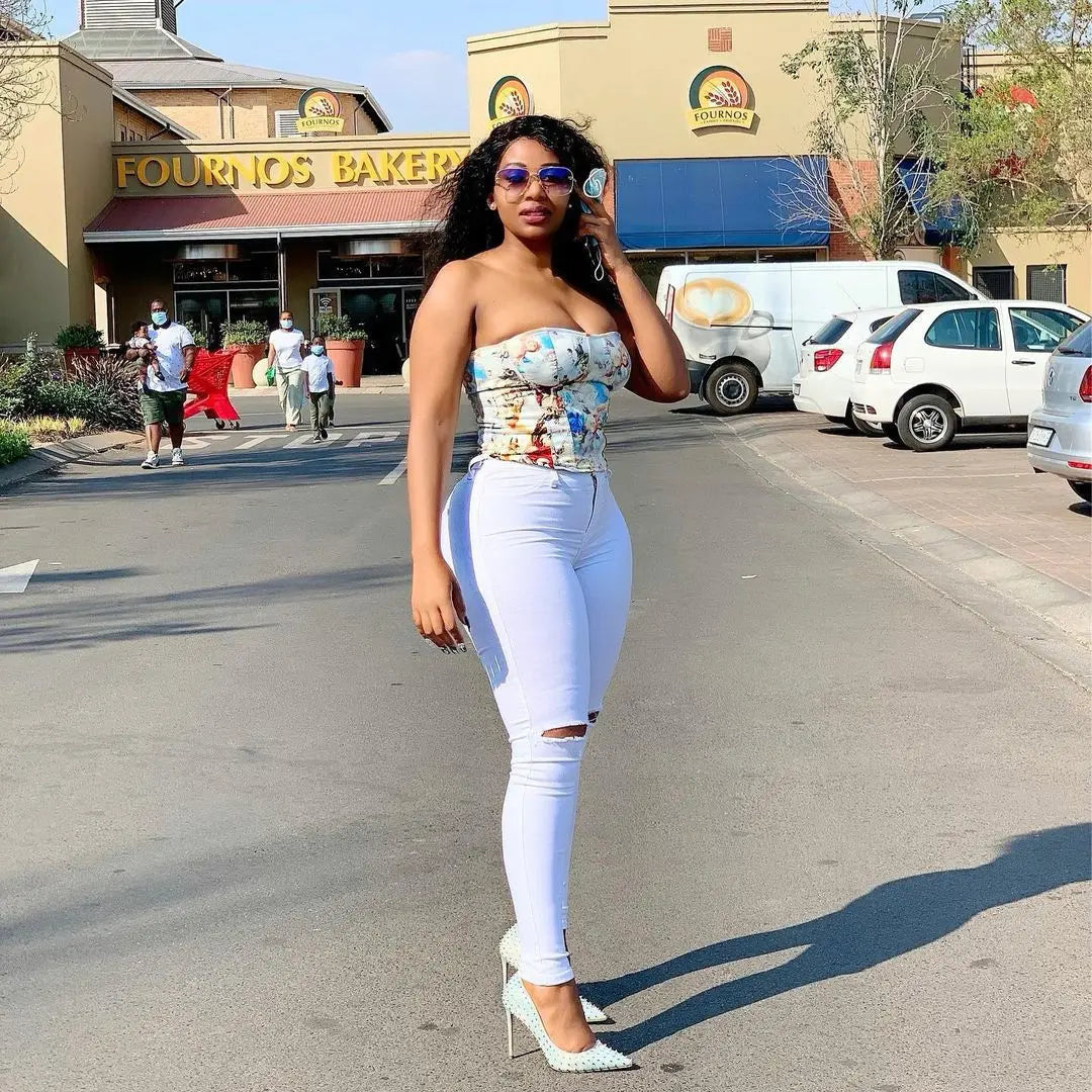 2023 Spring New Women's White High Waist Ripped Jeans Fashion Slim Stretch Denim Pencil Pants Casual Female Clothing S-3XL Viralgem Store