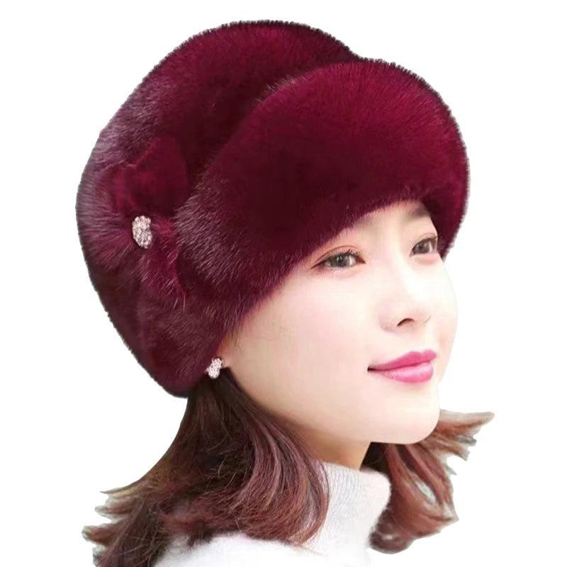 Winter Fashion Hat For Women Fashion Outdoor Warm Hats Thick Warm All-Match Female Hat Simple Comfortable Solid Color Hats 2024