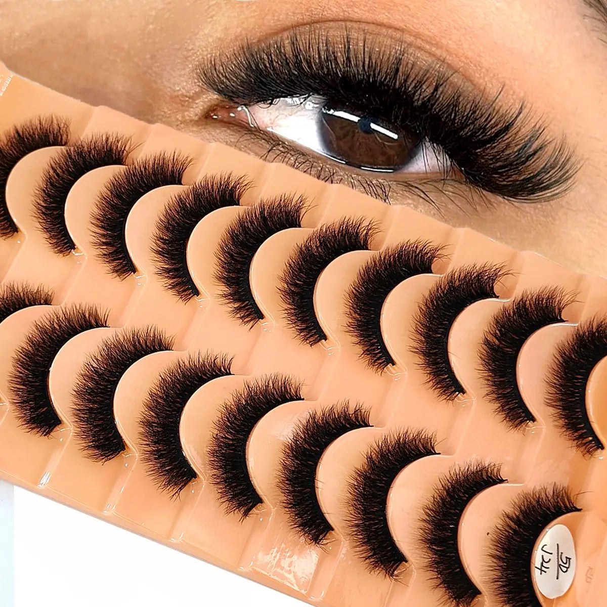 10 Pairs 3D Faux Mink Lashes Fluffy Soft Beauty Wispy Natural Short False Eyelashes Curly lashes Makeup Classic Thick eyelashes