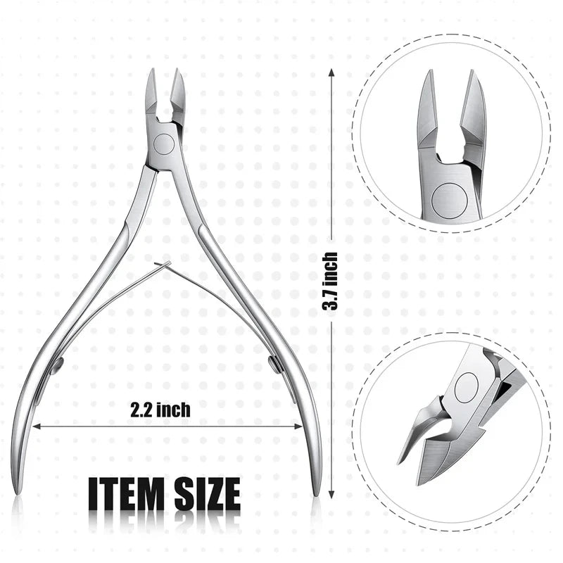 3 Pcs/Set Toenail Fingernail Cuticle Nippper Professional Nail Clipper Manicure Cutter Scissoris Stainless Steel Trimmer Tools Viralgem Store