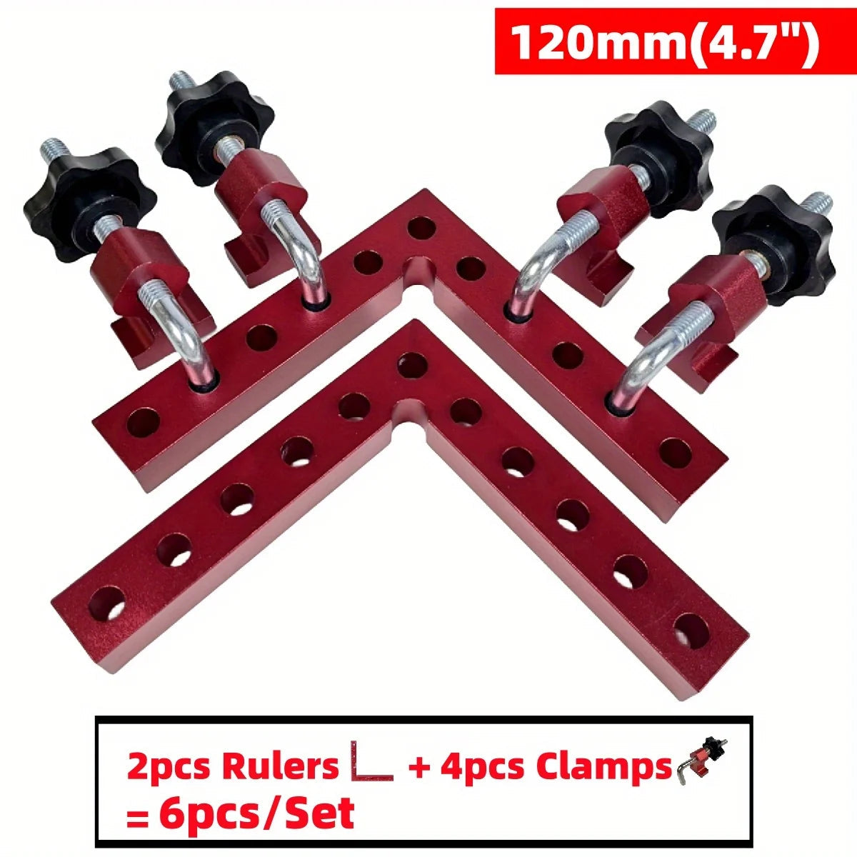 3/6pcs 90 Degree Positioning Squares Right Angle Clamps - Aluminum Alloy Carpenter Corner Clamping Square Tool Viralgem Store