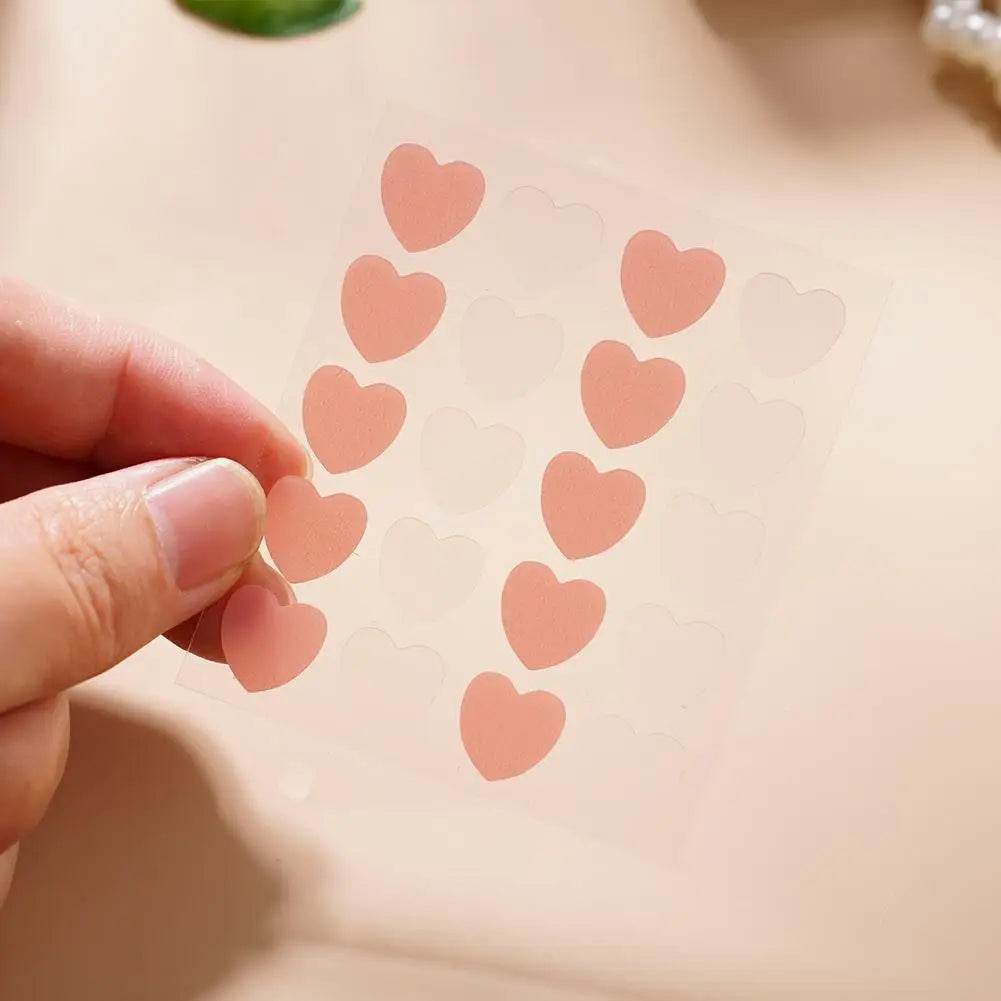 12/20 Counts Acne Care Patches Cute Pink Heart Shaped Acne Pimple Patches Invisible Acne Cover Treatment Stickers Skin Care Viralgem Store
