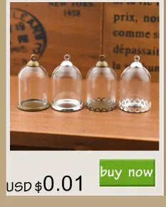 10pieces Double Hole 10-20mm Color Glass Ball Globe Beads Hollow Glass Bottle Vial Jewelry Making Accessories Findings Viralgem Store