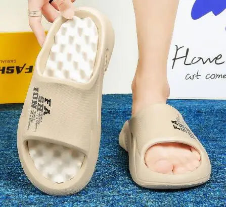 2023 NEW Men's Slippers Massage Slip-on Platform Slippers for Men Fashion Outdoor Beach Anti-slip Flip-Flops Man's Sandals 38-45