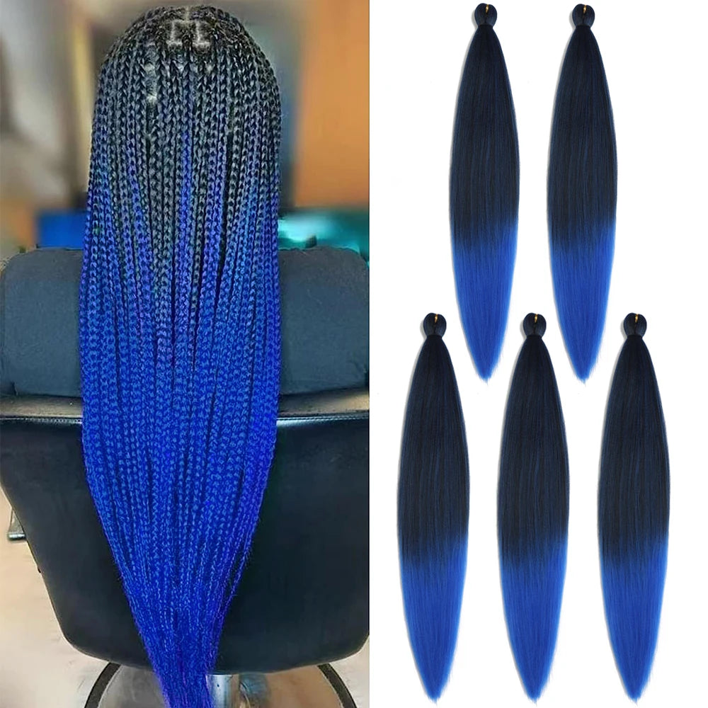 1/3/5 Packs/Lot 26 Inch Pre-stretched Braiding Hair Ombre Braiding Hair Hot Water Setting Synthetic Braiding Hair Extensions