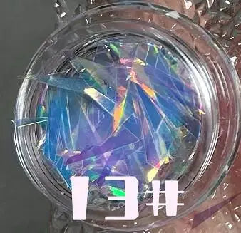 1Box Irregular Aurora Mirror Broken Glass Paper Nail Foil Decals Japanese Laser Patch DIY Rainbow Transfer Piece Manicure Decor#