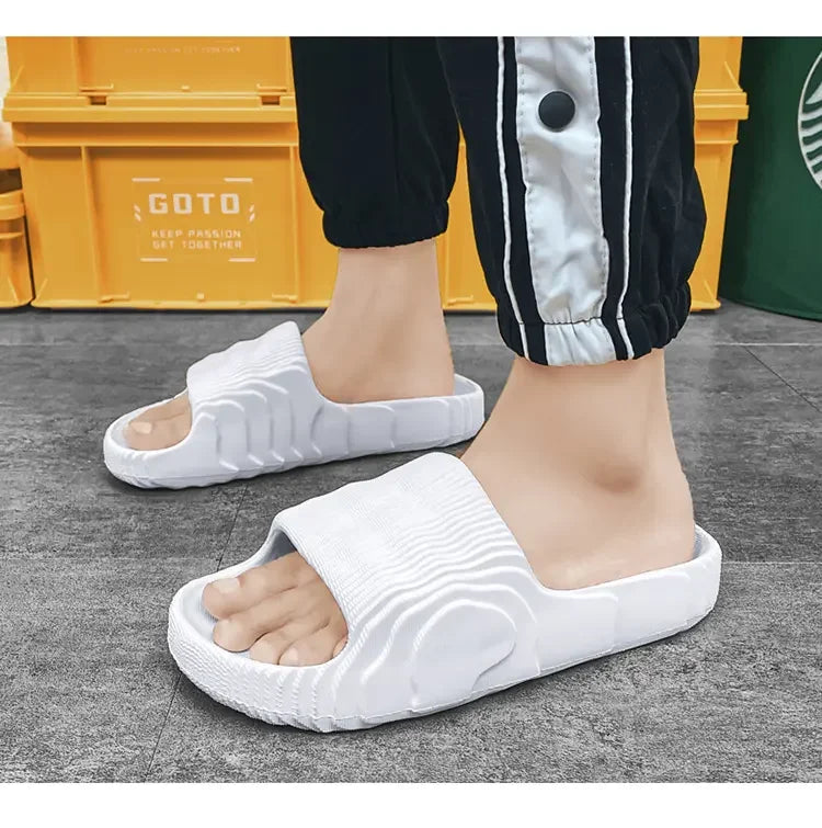 Summer EVA Slippers for Women Men Fashion Beach Sandals Soft Sole Platform Slides Outdoor Toe Open Shoes Unisex Size 29-46
