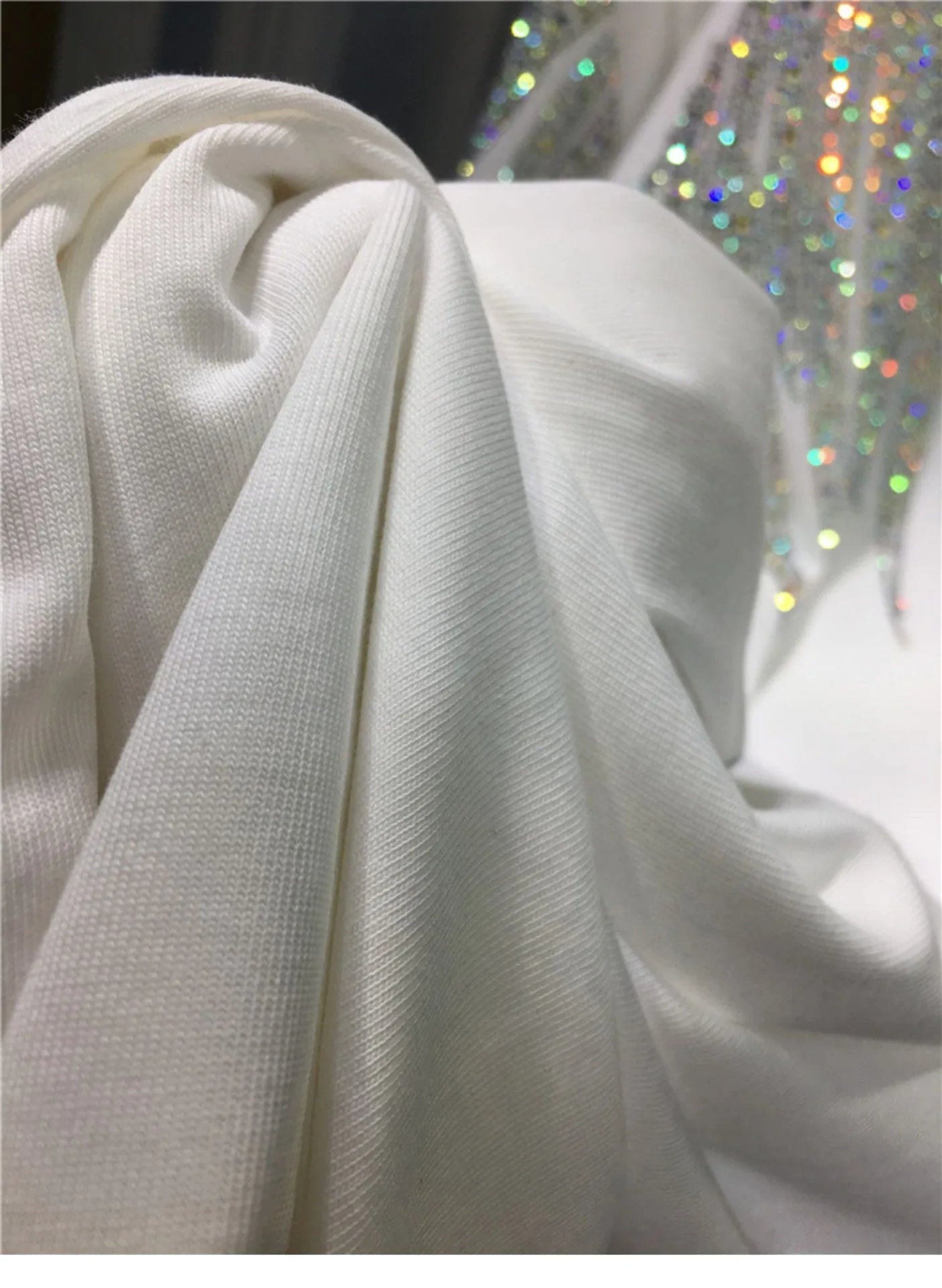 Women Tops Sequin Print Tees Round Neck Half Sleeve Loose Casual Regular Splice T Shirts Simple Hot Drilling Mid Length Top