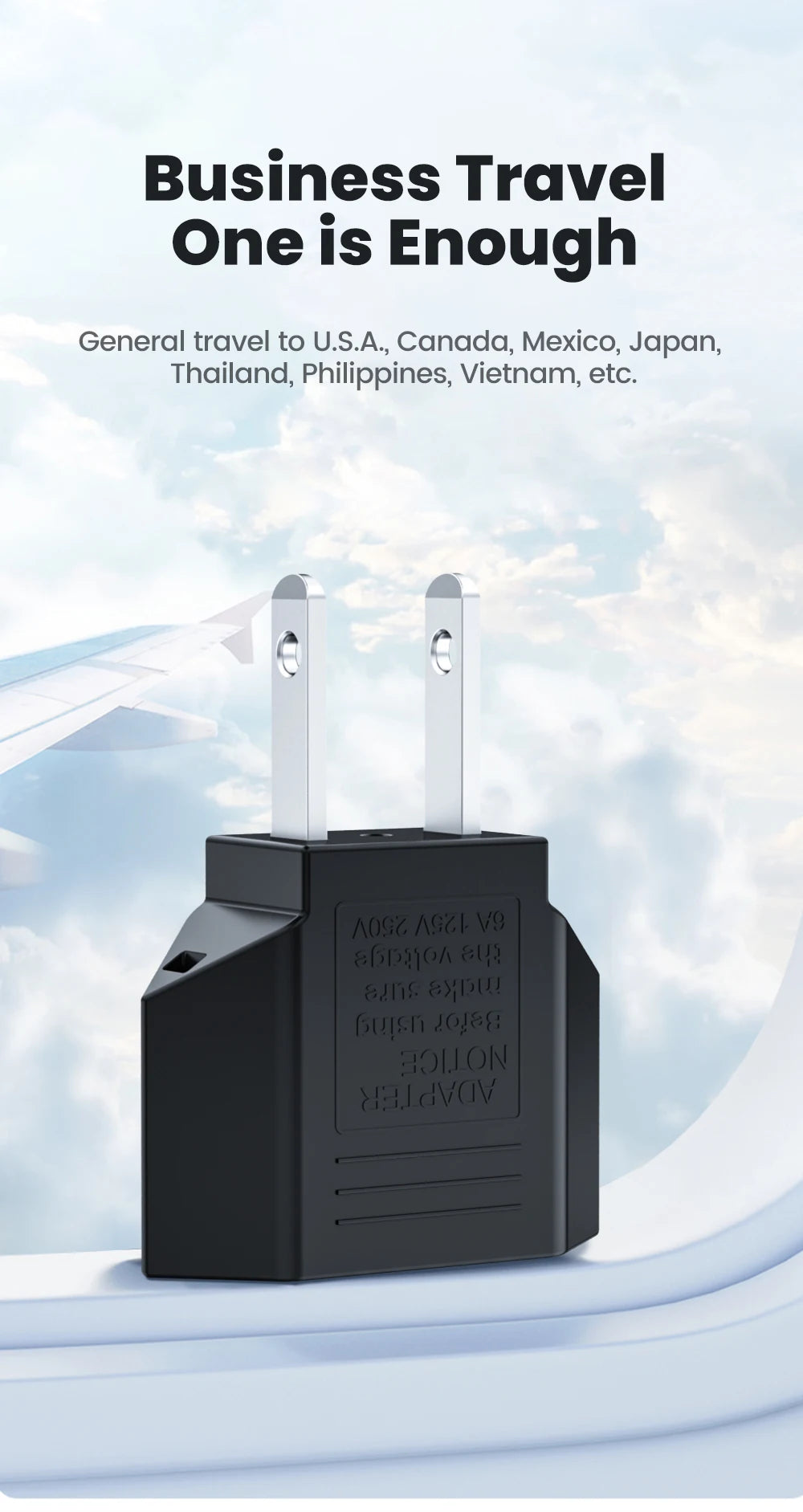 1-10PCS US Electrical Plug Adapter US America To EU European China CN Canada CA Travel Converter Plugs Power Socket AC Outlet