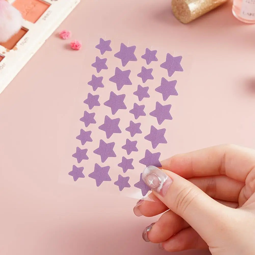 28Pcs Colorful Cute Star Shaped Acne Treatment Sticker Invisible Acne Cover Removal Pimple Patch Skin Care Viralgem Store