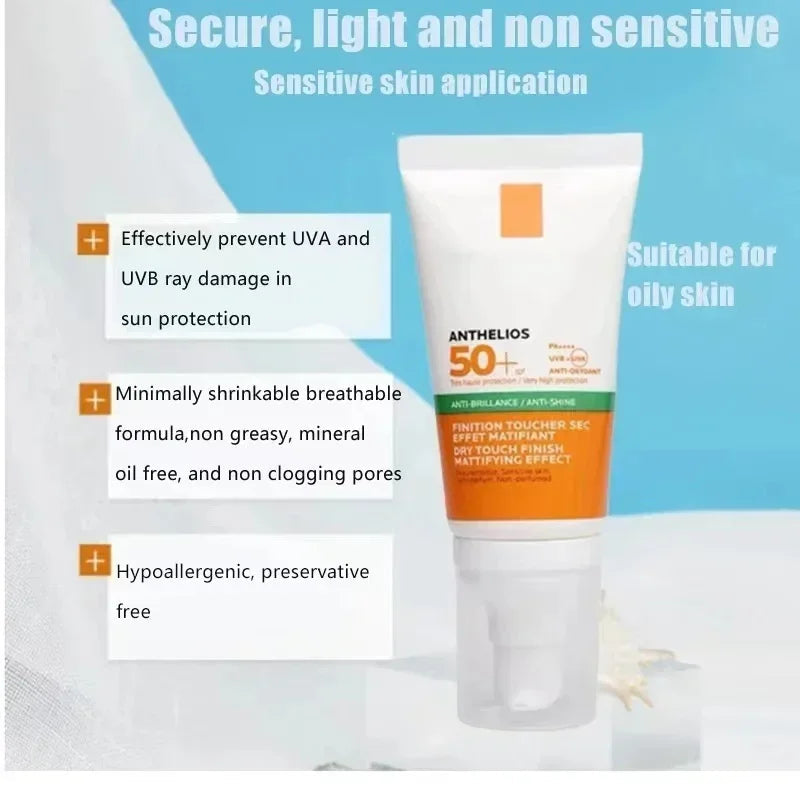 Sunscreen 50ML SPF50+ SunProtection Broad Spectrum Sunscreen For Dry To Normal Skin Anti-Shine Light Non Greasy matte fragrance Viralgem Store