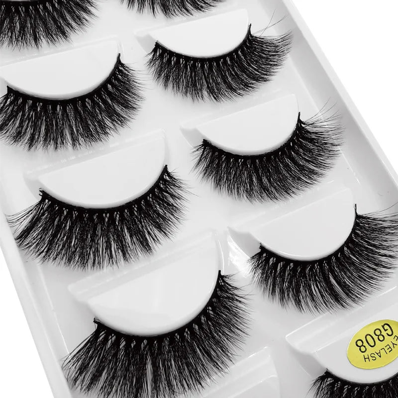 5 Pairs 3D Mink False Eyelashes h13, Soft Eyelash Extension Natural Eyelashes makeup Lashes Wholesale G800, G806 Viralgem Store