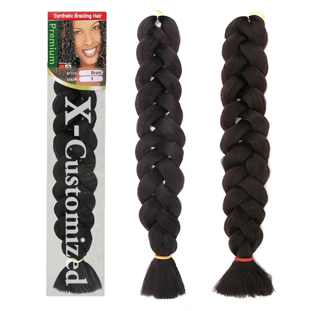 Xpression 82 Inch Jumbo Braiding Hair Synthetic Braid Crochet Hair Extensions 165g Pre Stretched Braid Wholesale For Black Women Viralgem Store