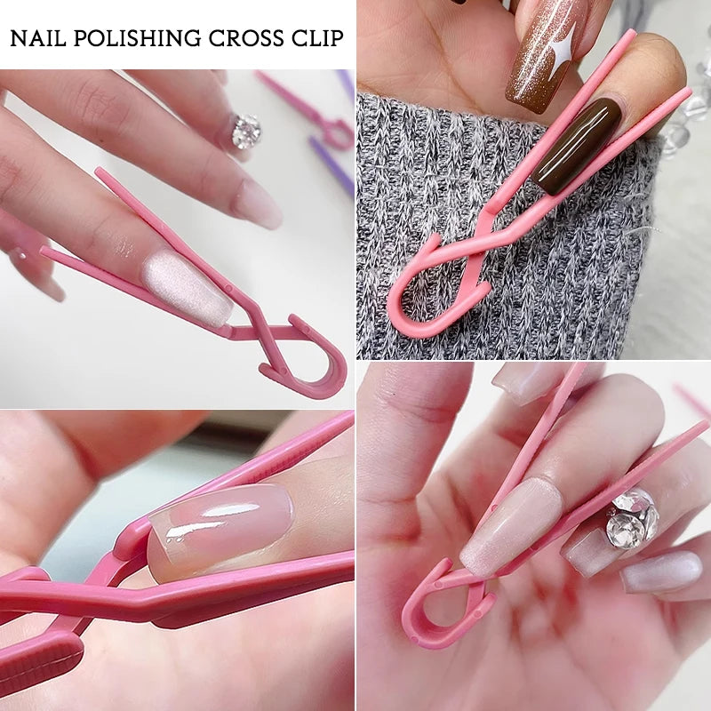 10Pcs Nail Clip Set Oil Polish Spill Proof Mixed Color Nail Art Coloring Protection Clips Manicure Tools To Prevent Leakage Off Viralgem Store
