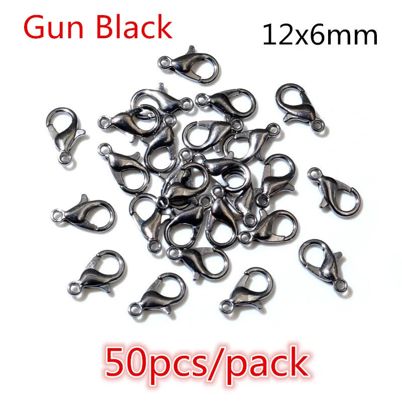 50-200pcs DIY Jewelry Making Accessories Findings Earring Hooks/Jump Rings/Lobster Clasps Craft