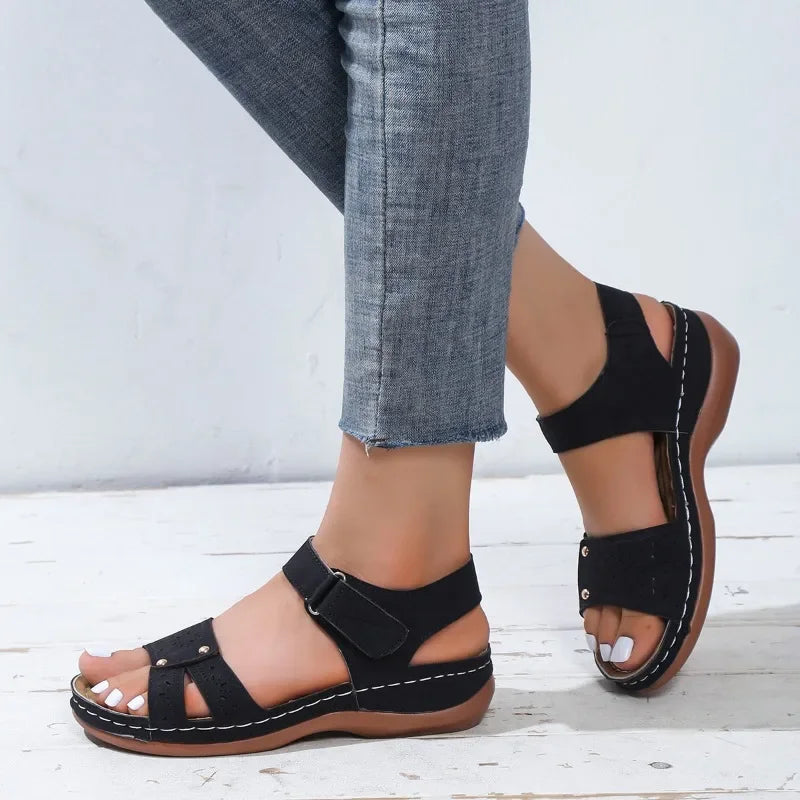 Summer Women's Sandals New Fashion Open Toe Casual Elegant Women's Sandals Wedge Heel Women's Slippers Shoes for Women