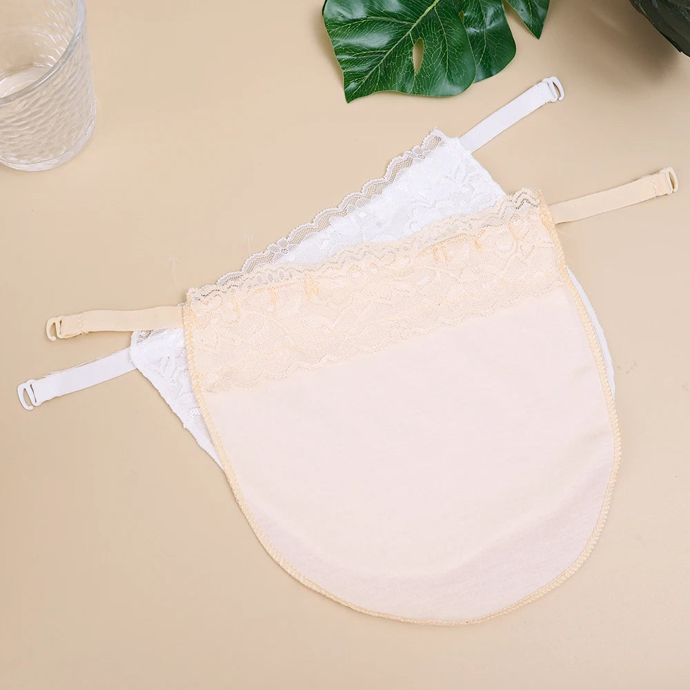 Women's Anti-slip Buckle Underwear Thin Style Traceless One-piece Lace Wipe Invisible Bras Cover Chest V-neck Inside Chest Piece
