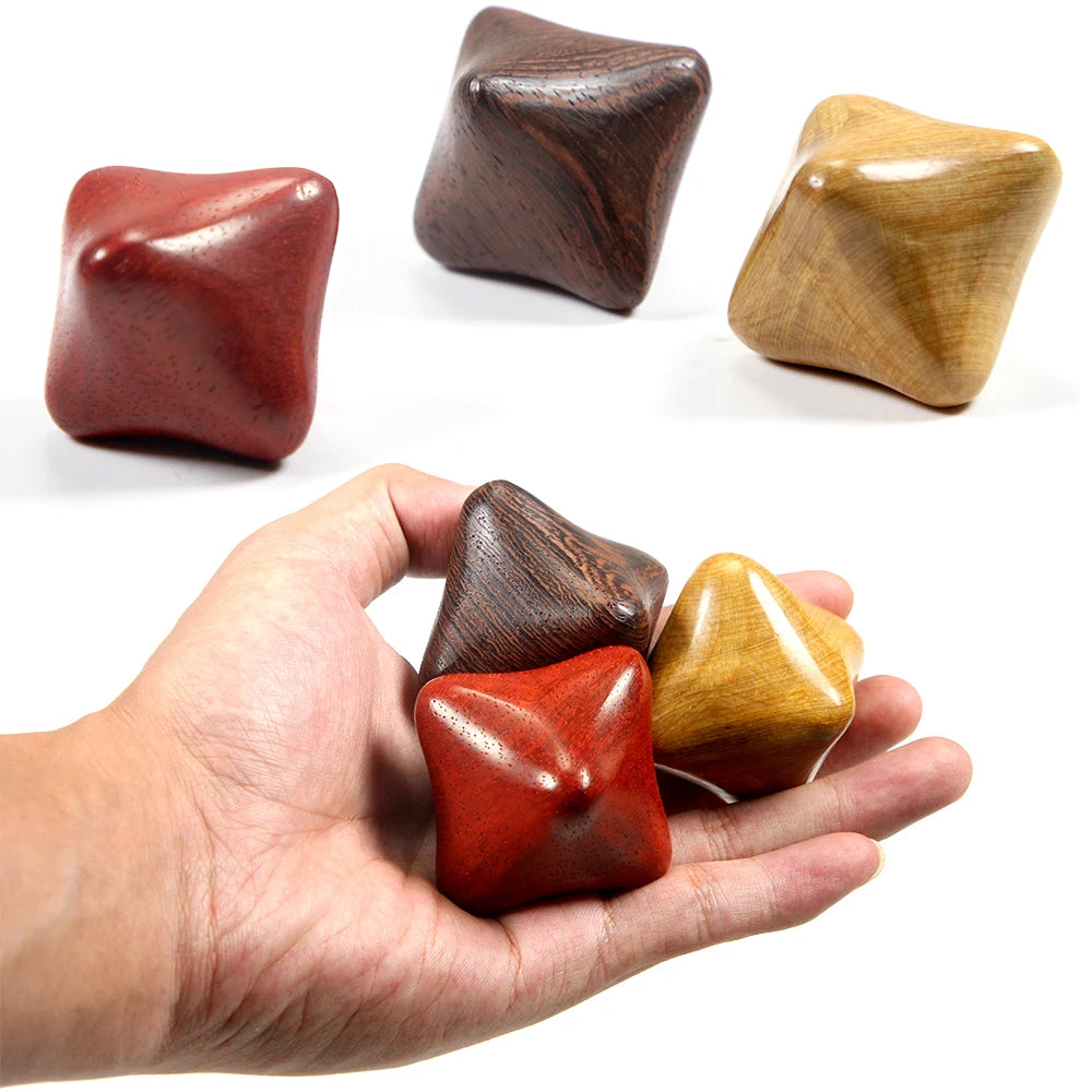 Wooden Hexagonal Cube Reflexology Roller Full Body Massage Therapy Tools for Anti-Cellulite,Lymphatic Drainage,Muscle Relaxation