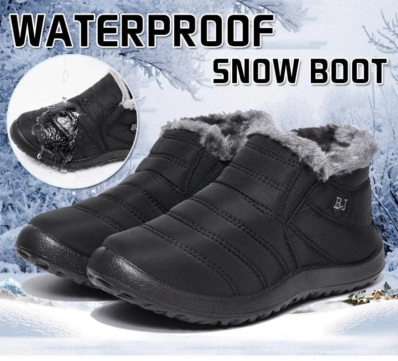 Winter Men Boots Waterproof Snow Boots Warm Fur Casual Men Shoes Antislip Ankel Boots Plush Cotton Shoes