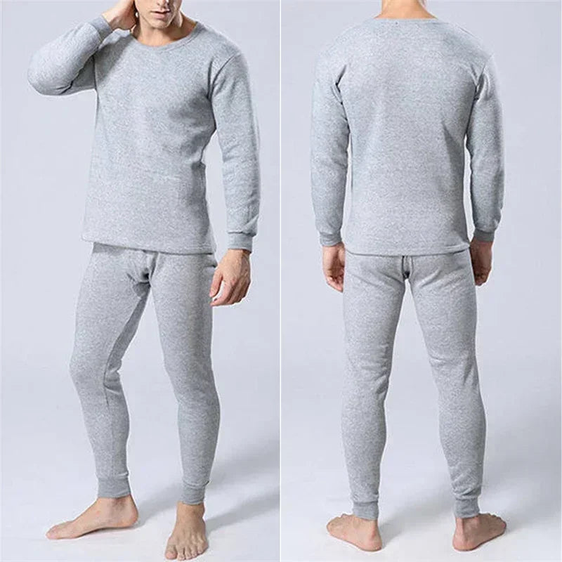 Winter Men Thermal Underwear Sets Thermal Long Pants Legging Homme Sexy Plus Velvet Pajamas Set Casual Thickened Men Underwear