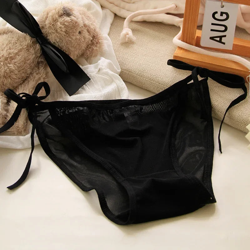 SP&CITY Young Girls Student Cute Underwear Women Japan Lace Up Cotton Panties Funny Hollow Out Seamless Briefs Female Lingerie