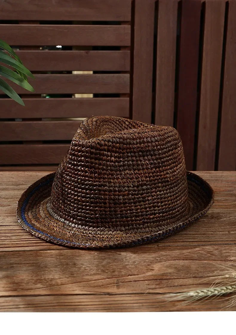 XL Large Size 61cm Panama Straw Hat for Woman and Man Foldable Straw Woven Sun Hat UPF 50+ Uv Sun Protection Shading Summer  Hat
