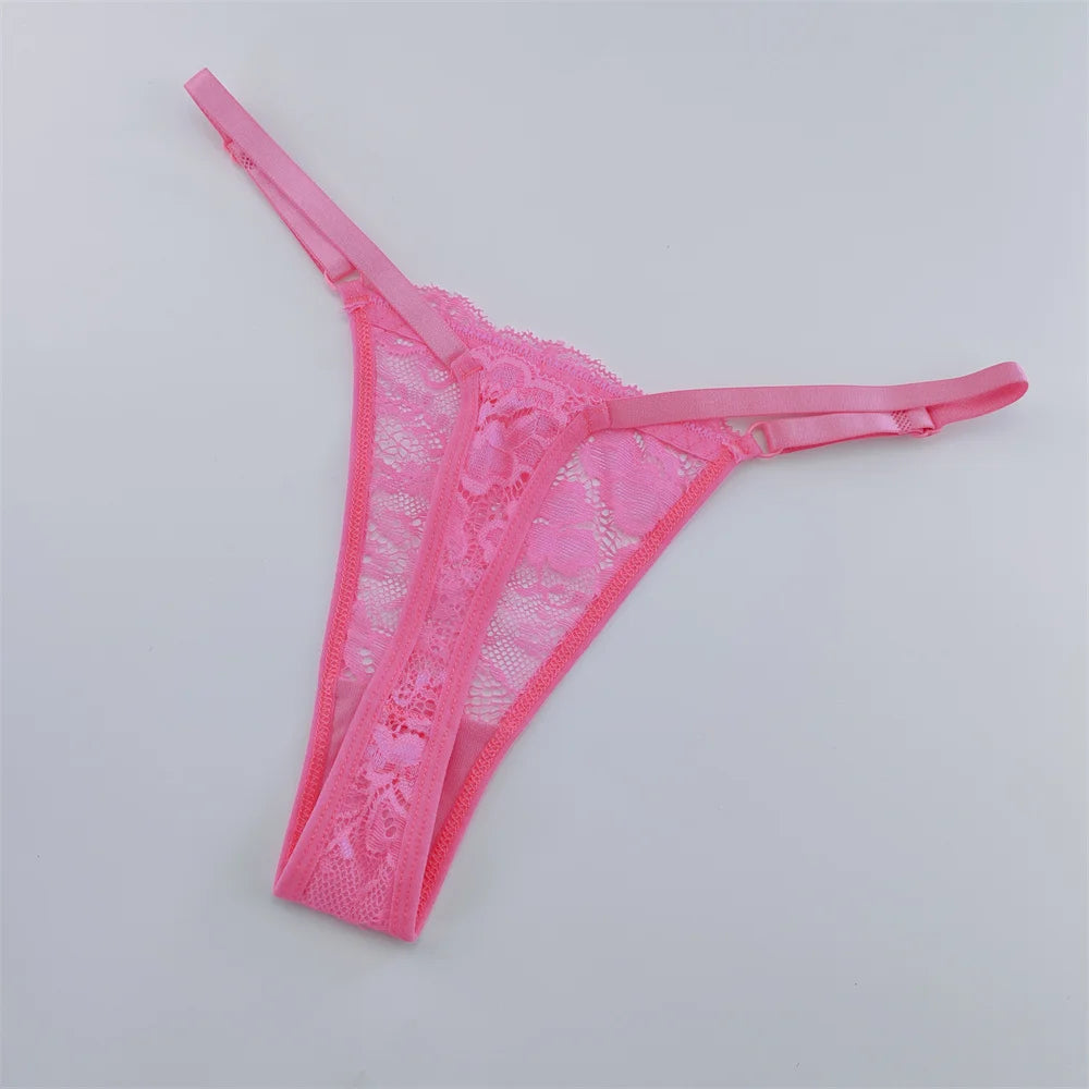 3Pcs/Set New Lace G-string Women's Sexy Underwear Low Waist Breathable Briefs Ladies Intimates Soft Thong Lingerie Fast Shipping