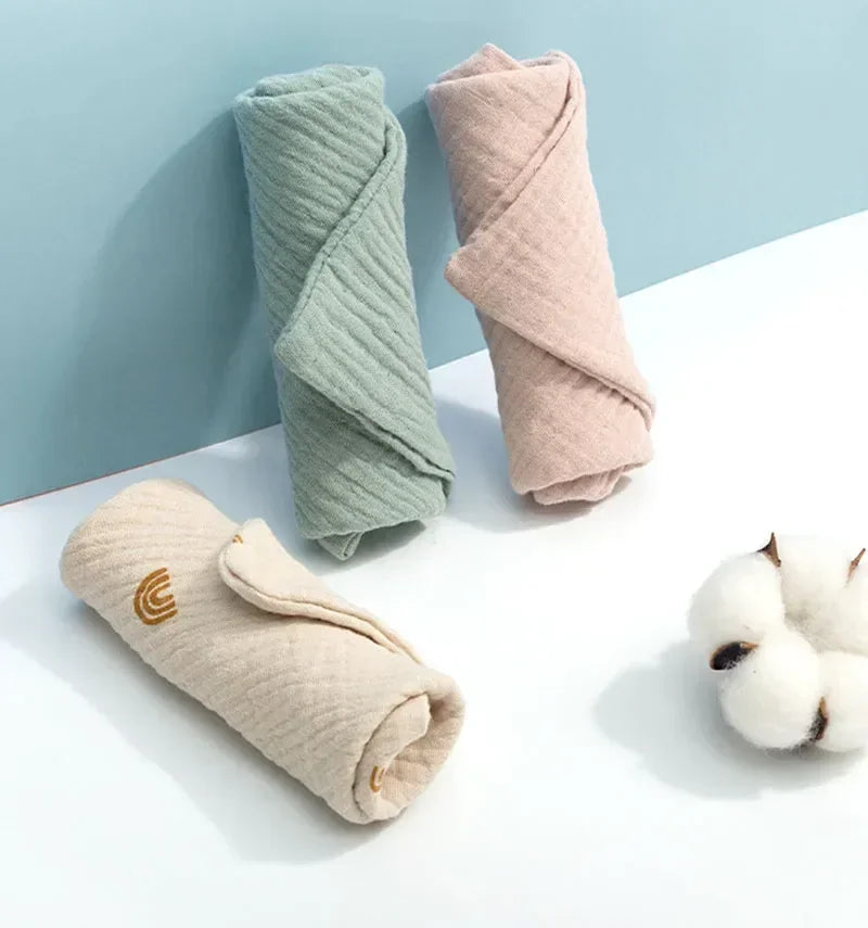 2/5pcs Baby Saliva Soft Absorbent Gauze Cotton Burp Cloth Kindergarten Handkerchief Newborn Washcloth Nursing Towel